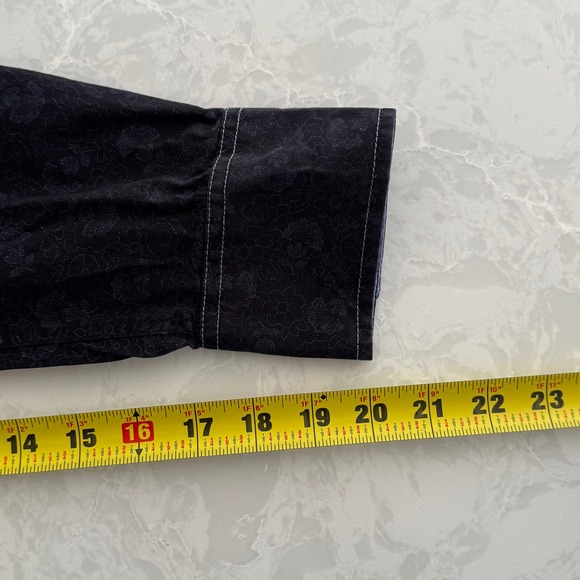 Rock & Roll Cowboy Floral Print Western Shirt Mens Long Sleeve Button Up Black L - Picture 6 of 8